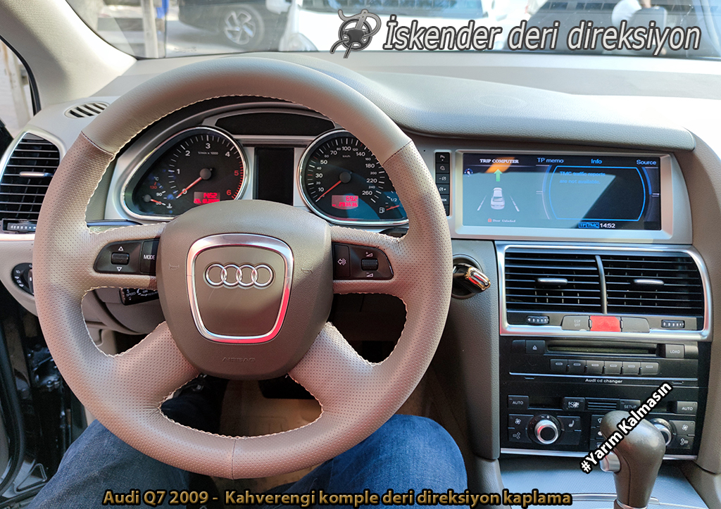 Audi Q7 Deri direksiyon kılıfı
